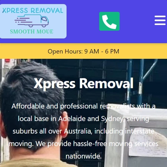 Xpress Removal website preview